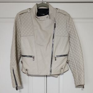 Women's Cream Quilted Jacket